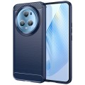 For Honor Magic5 Pro Brushed Texture Carbon Fiber TPU Phone Case(Blue)