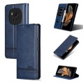 For Honor Magic6 AZNS Magnetic Calf Texture Flip Leather Phone Case(Dark Blue)