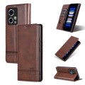 For Honor 90 GT AZNS Magnetic Calf Texture Flip Leather Phone Case(Dark Brown)