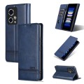 For Honor 90 GT AZNS Magnetic Calf Texture Flip Leather Phone Case(Dark Blue)