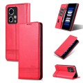 For Honor 90 GT AZNS Magnetic Calf Texture Flip Leather Phone Case(Red)