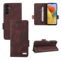For Samsung Galaxy M14 5G Magnetic Clasp Flip Leather Phone Case(Brown)