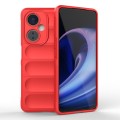 For OnePlus Nord CE 3 Magic Shield TPU + Flannel Phone Case(Red)