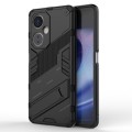 For OnePlus Nord CE 3 Punk Armor 2 in 1 PC + TPU Phone Case with Holder(Black)