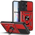 For Honor X7a 5G Sliding Camera Cover Design TPU+PC Phone Case(Red)
