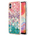 For Samsung Galaxy A04e Electroplating IMD TPU Phone Case(Colorful Scales)