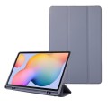 For Samsung Galaxy Tab S6 Lite/Tab S6 Lite 2022 Solid Color 3-folding Leather Tablet Case(Lavender G