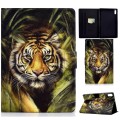 For Lenovo Tab P11 Gen 2 Colored Drawing Horizontal Flip Tablet Leather Case(Tiger)