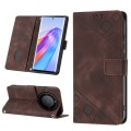 For Honor X9a 5G/Magic5 Lite Skin-feel Embossed Leather Phone Case(Brown)