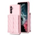For Samsung Galaxy A14 4G / 5G Horizontal Wallet Rhombic Leather Phone Case(Pink)