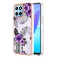 For Honor X8 5G Electroplating IMD TPU Phone Case(Purple Flower)