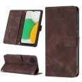 For Samsung Galaxy A03 Core Skin-feel Embossed Leather Phone Case(Brown)