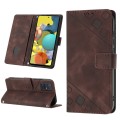 For Samsung Galaxy A51 5G / A51 JP Version Skin-feel Embossed Leather Phone Case(Brown)