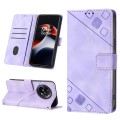 For OnePlus Ace 2 5G / 11R 5G Skin-feel Embossed Leather Phone Case(Light Purple)