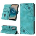 For Nokia G22 Skin-feel Embossed Leather Phone Case(Green)