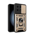 For Honor X8a 4G Sliding Camera Cover Design TPU + PC Phone Case(Gold)