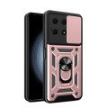 For Honor X8a 4G Sliding Camera Cover Design TPU + PC Phone Case(Rose Gold)