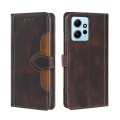For Xiaomi Redmi Note 12 4G Global Skin Feel Magnetic Buckle Leather Phone Case(Brown)