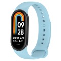 For Xiaomi Mi Band 8 Solid Color Silicone Plug Replacement Watch Band(Blue)