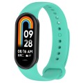 For Xiaomi Mi Band 8 Solid Color Silicone Plug Replacement Watch Band(Teal)