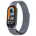 For Xiaomi Mi Band 8 Milanese Metal Watch Band(Space Grey)