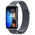 For Huawei Band 8 Milanese Metal Watch Band(Space Grey)