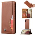For Samsung Galaxy A24 4G Knead Skin Texture Flip Leather Phone Case(Brown)
