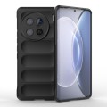For vivo X90 Pro 5G Magic Shield TPU + Flannel Phone Case(Black)