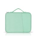 For 9.7-11 inch Laptop Portable Cloth Texture Leather Bag(Green)