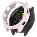 For Garmin Forerunner 265 Armor Hollow Watch Protective Case(Light Pink)