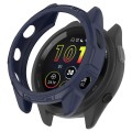 For Garmin Forerunner 265 Armor Hollow Watch Protective Case(Midnight Blue)