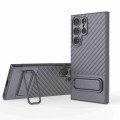 For Samsung Galaxy S23 Ultra 5G Wavy Texture TPU Phone Case with Lens Film(Grey)