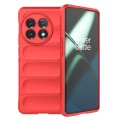 For OnePlus 11 5G Magic Shield TPU + Flannel Phone Case(Red)