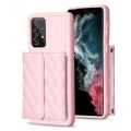 For Samsung Galaxy A52 4G / 5G Horizontal Wallet Rhombic Leather Phone Case(Pink)