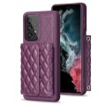 For Samsung Galaxy A53 5G Horizontal Wallet Rhombic Leather Phone Case(Dark Purple)