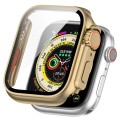 For Apple Watch Series 9 / 8 / 7 41mm Tempered Film + PC Integrated Watch Protective Case(Champagne