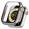 For Apple Watch Series 9 / 8 / 7 41mm Tempered Film + PC Integrated Watch Protective Case(Starlight