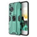 For Huawei P60 / P60 Pro Supersonic Holder PC Soft TPU Phone Case(Green)
