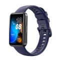For Huawei Band 8 16mm Solid Color Silicone Replacement Watch Band(Dark Blue)