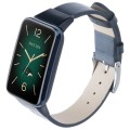 For Xiaomi Mi Band 7 Pro Leather Texture Replacement Watch Band(Dark Blue)