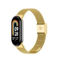 For Xiaomi Mi Band 8 Milanese Buckle Metal Watch Band(Gold)