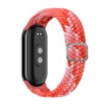 For Xiaomi Mi Band 8 Adjustable Nylon Braided Elasticity Watch Band(Colorful Red)