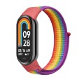 For Xiaomi Mi Band 8 Loop Nylon Watch Band(Rainbow)