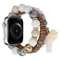 Beads Elephant Pendant Watch Band For Apple Watch 5 44mm(White)