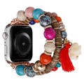 Beads Elephant Pendant Watch Band For Apple Watch 3 42mm(Colorful)