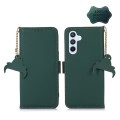 For Samsung Galaxy S24+ 5G Genuine Leather Magnetic RFID Leather Phone Case(Green)
