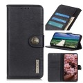 For Samsung Galaxy A25 5G Global KHAZNEH Cowhide Texture Horizontal Flip Leather Phone Case(Black)
