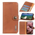 For Samsung Galaxy A25 5G Global KHAZNEH Cowhide Texture Horizontal Flip Leather Phone Case(Brown)