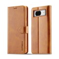 For Google Pixel 8 LC.IMEEKE Calf Texture Flip Leather Phone Case(Yellow)