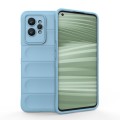 For Realme GT2 Pro Magic Shield TPU + Flannel Phone Case(Light Blue)